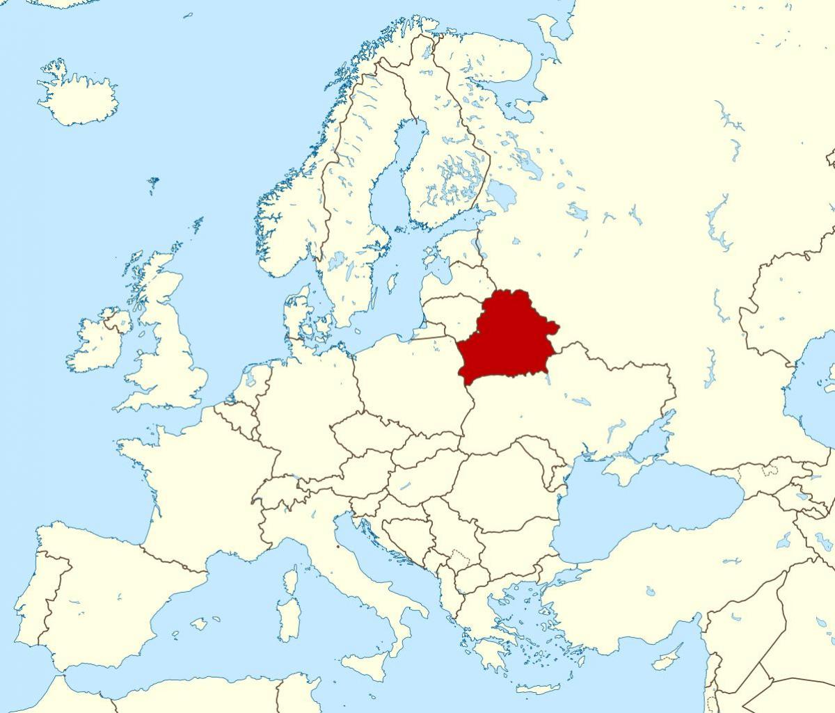 Baltkrievijas atrašanās vietu uz pasaules kartes