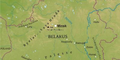 Kartes Baltkrievijas fiziskās