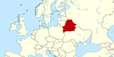 Baltkrievijas atrašanās vietu uz pasaules kartes